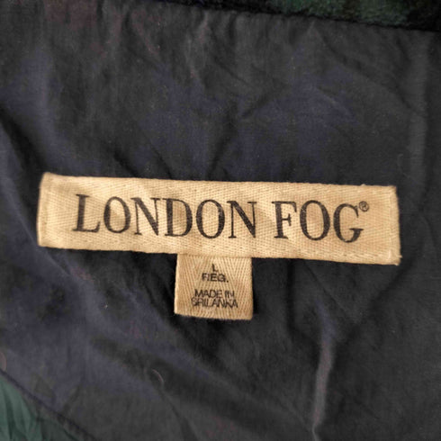 ロンドンフォグ LONDON FOG ブラックウォッチチェック フリースカバーオール メンズ L