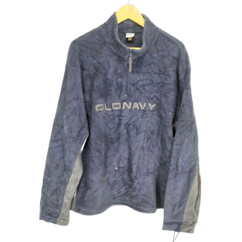 オールドネイビー OLD NAVY 00S フロントロゴハーフジップフリース メンズ XL