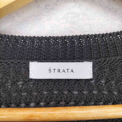 エストラータ STRATA バックスリットメッシュカーディガン レディース FREE
