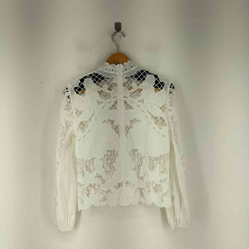 ザラ ZARA カットワークブラウス レディース XS