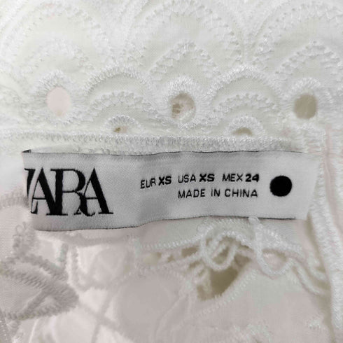 ザラ ZARA カットワークブラウス レディース XS