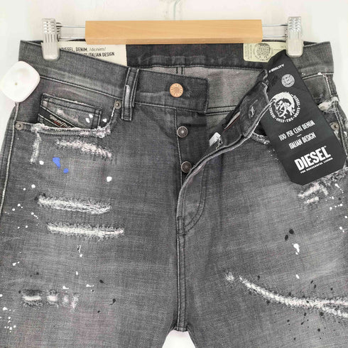 ディーゼル DIESEL ダメージペイントスキニーデニムパンツ メンズ 28/30