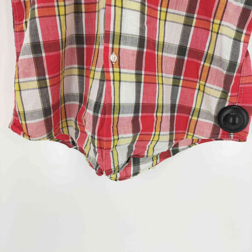 Island in the Sun 60s チェックボタンダウンコットン半袖シャツ メンズ import:M