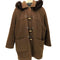 80-90s MADE IN ITALY モヘヤ混 フェイクファー ダッフルコート レディース 52