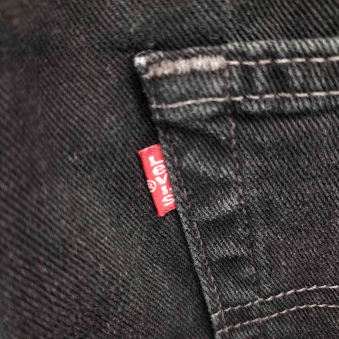 リーバイス Levis 505-0260 USA製 REGLAR FIT ボタン裏513 ストレート ブラックデニムパンツ メンズ 34×32