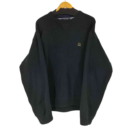 トミーヒルフィガー TOMMY HILFIGER ロゴ刺繍 コットンニット メンズ JPN:L