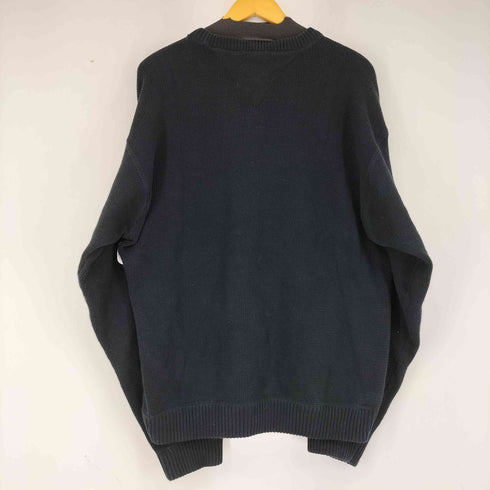 トミーヒルフィガー TOMMY HILFIGER ロゴ刺繍 コットンニット メンズ JPN:L