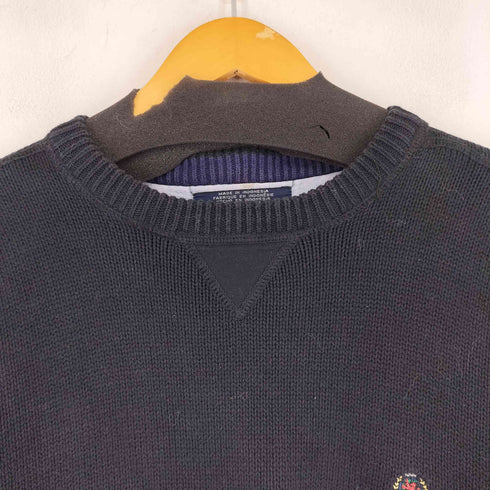 トミーヒルフィガー TOMMY HILFIGER ロゴ刺繍 コットンニット メンズ JPN:L