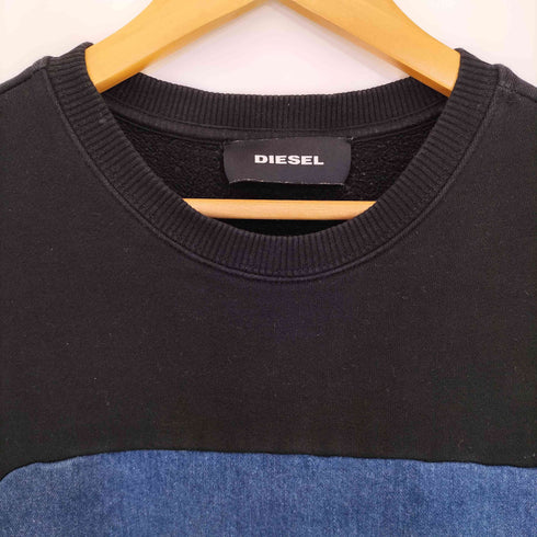 ディーゼル DIESEL デニムスター クルーネックスウェット メンズ import:L