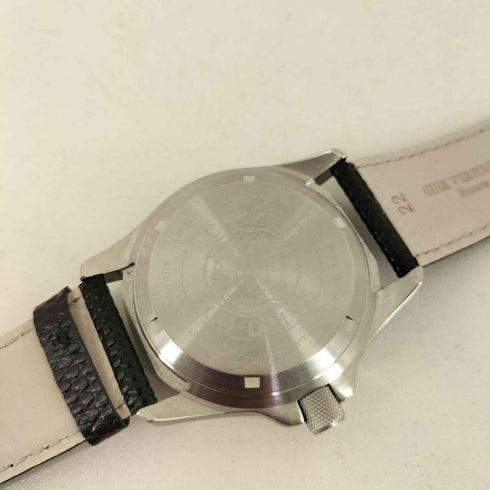 シチズン CITIZEN GMT WORLD TIME エコ・ドライブ レザーベルト 腕時計 メンズ