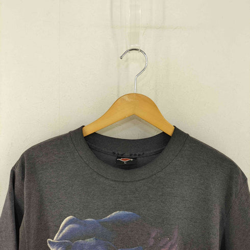 ハーレーダビッドソン HARLEY-DAVIDSON 90s MADE IN USA 両面アニマルプリントTシャツ パンサー 3D EMBLEM @1990年コピーライト メンズ import:L