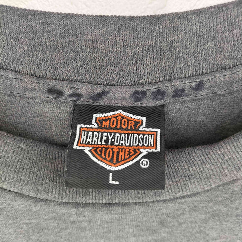 ハーレーダビッドソン HARLEY-DAVIDSON 90s MADE IN USA 両面アニマルプリントTシャツ パンサー 3D EMBLEM @1990年コピーライト メンズ import:L