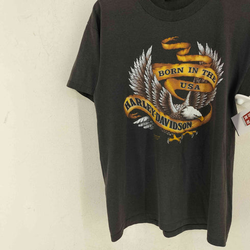 ハーレーダビッドソン HARLEY-DAVIDSON 両面アニマルプリントTシャツ イーグル 3D EMBLEM @1984年コピーライト メンズ import:L