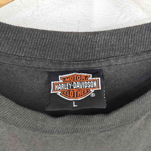 ハーレーダビッドソン HARLEY-DAVIDSON 両面アニマルプリントTシャツ イーグル 3D EMBLEM @1984年コピーライト メンズ import:L