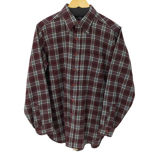 ペンドルトン PENDLETON 70S MADE IN USA L/S チェックウールシャツ メンズ import:M