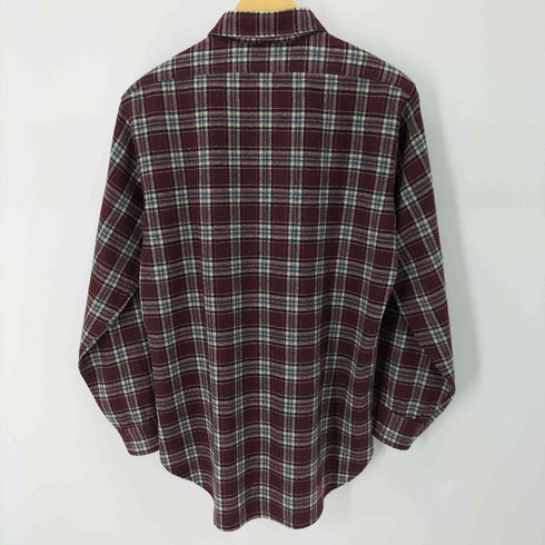 ペンドルトン PENDLETON 70S MADE IN USA L/S チェックウールシャツ メンズ import:M