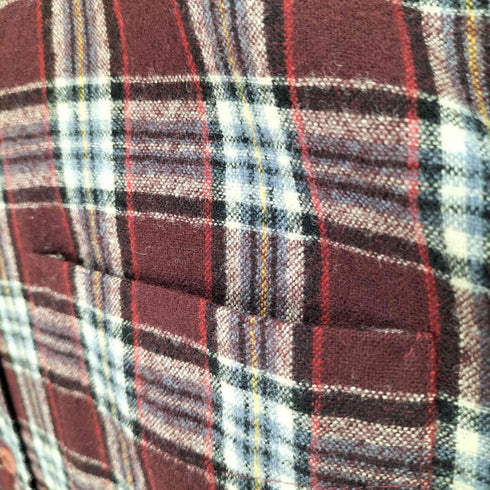 ペンドルトン PENDLETON 70S MADE IN USA L/S チェックウールシャツ メンズ import:M