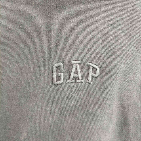 ギャップ Gap LONG SLEEVE CREW CLASSIC FIT LS LOGO TEE ロゴ 刺繍 製品染め L/S Tシャツ メンズ import:M