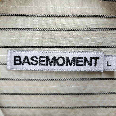 BASEMOMENT Resort Stripe Shirt Cream Beige 韓国 メンズ import:L