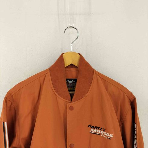 ハーレーダビッドソン HARLEY-DAVIDSON 90s MADE IN KOREA ロゴプリント スナップボタンブルゾン メンズ import:M