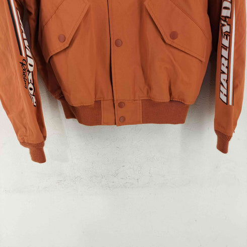 ハーレーダビッドソン HARLEY-DAVIDSON 90s MADE IN KOREA ロゴプリント スナップボタンブルゾン メンズ import:M