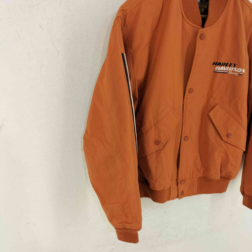 ハーレーダビッドソン HARLEY-DAVIDSON 90s MADE IN KOREA ロゴプリント スナップボタンブルゾン メンズ import:M