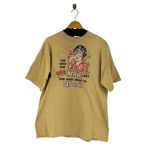 90s USA製 プリントクルーネックTシャツ メンズ JPN:L