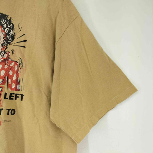 90s USA製 プリントクルーネックTシャツ メンズ JPN:L