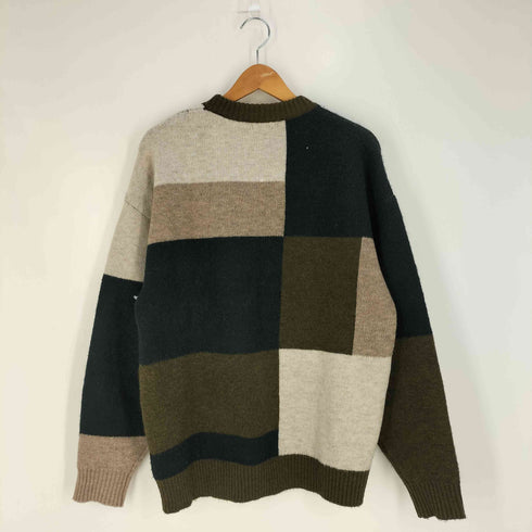 ザラ ZARA クレイジーパターン クルーネックニット メンズ import:M