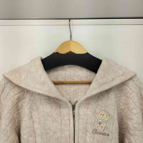 CALNAMUR CABLE ZIP HOODIE KNIT レディース FREE