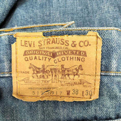 リーバイス Levis 80s 517 0917 刻印575 ブーツカットデニムパンツ メンズ 38X30