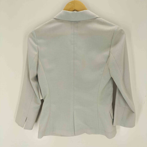 スーツカンパニー THE SUIT COMPANY レディース ジャケット 8分袖 ウォッシャブル 抗菌 消臭 オックスストレッチ 無地 ライトグレー レディース JPN:36