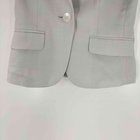 スーツカンパニー THE SUIT COMPANY レディース ジャケット 8分袖 ウォッシャブル 抗菌 消臭 オックスストレッチ 無地 ライトグレー レディース JPN:36