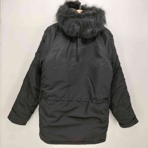 アルファインダストリーズ ALPHA INDUSTRIES N-3B ジャパンスペック ブラックファー フライトジャケット メンズ M