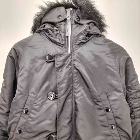 アルファインダストリーズ ALPHA INDUSTRIES N-3B ジャパンスペック ブラックファー フライトジャケット メンズ M