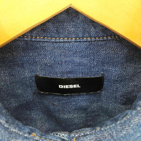 ディーゼル DIESEL 裾カットオフ デニムスナップシャツ レディース