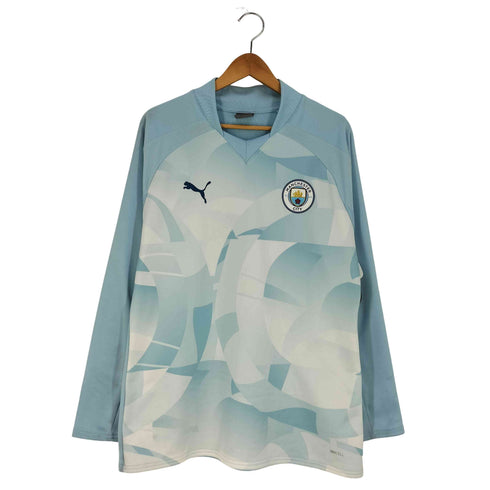 プーマ PUMA サッカーチームロゴプリント 23/24 プレマッチ ニット トップ メンズ import:L