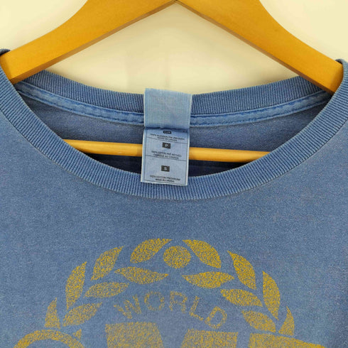 フルーツオブザルーム FRUIT OF THE LOOM 90-00S HEAVY 2枚タグ カナダ製 WORLD TROPHY WINTER プリント 染め加工 S/S Tシャツ メンズ import:S