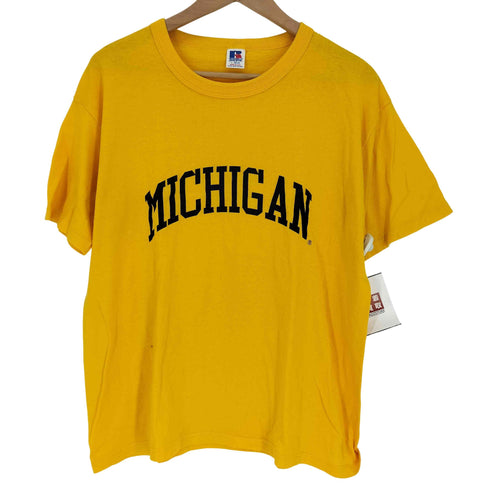 ラッセルアスレチック RUSSELL ATHLETIC 80-90S USA製 MICHIGAN ミシガン アーチ プリント S/S Tシャツ メンズ import:L