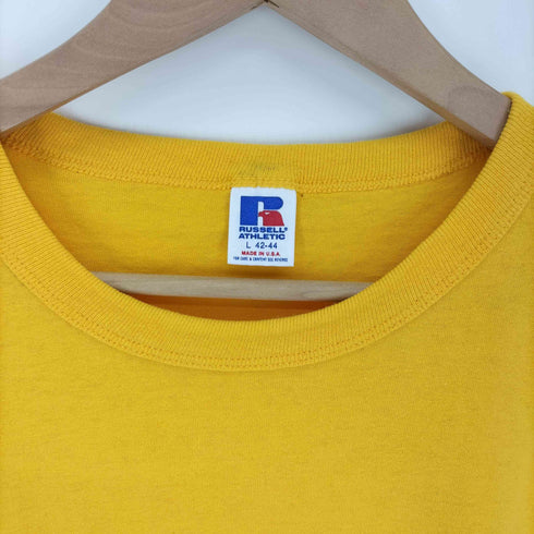 ラッセルアスレチック RUSSELL ATHLETIC 80-90S USA製 MICHIGAN ミシガン アーチ プリント S/S Tシャツ メンズ import:L