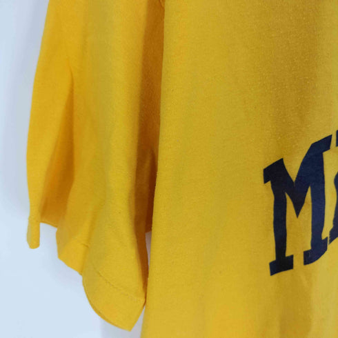 ラッセルアスレチック RUSSELL ATHLETIC 80-90S USA製 MICHIGAN ミシガン アーチ プリント S/S Tシャツ メンズ import:L