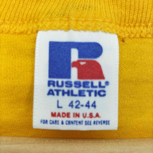 ラッセルアスレチック RUSSELL ATHLETIC 80-90S USA製 MICHIGAN ミシガン アーチ プリント S/S Tシャツ メンズ import:L