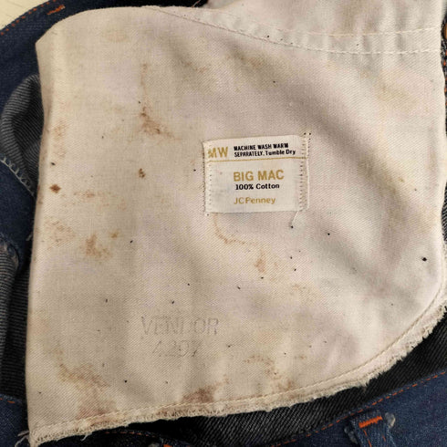 ビッグマック BIG MAC JC Penney 70s 42TALON デニムペインターパンツ メンズ