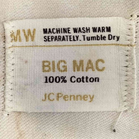 ビッグマック BIG MAC JC Penney 70s 42TALON デニムペインターパンツ メンズ