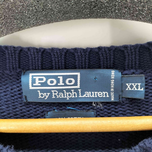 ポロバイラルフローレン Polo by RALPH LAUREN スモールポニー刺繍クルーネックコットンニット メンズ import:XXL