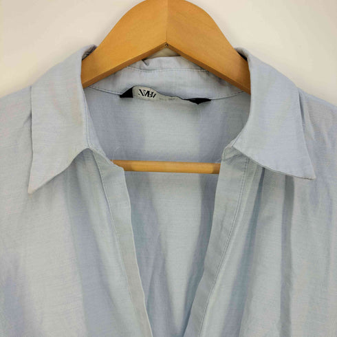 ザラ ZARA スキッパーシャツ オールインワン ジャンプスーツ レディース S
