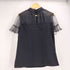 サカイ Sacai 22SS Forever Top フォーエバー シアードッキング シースルー切替 フリルデザイン 半袖 Tシャツ レディース JPN:1