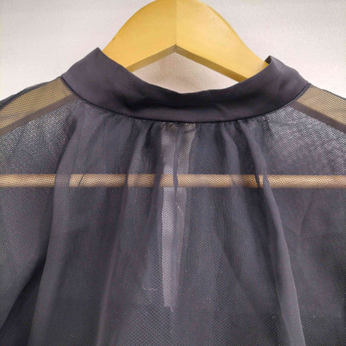 サカイ Sacai 22SS Forever Top フォーエバー シアードッキング シースルー切替 フリルデザイン 半袖 Tシャツ レディース JPN:1