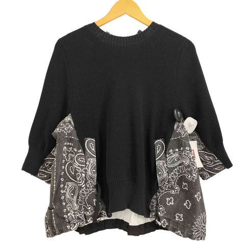 サカイ Sacai 22SS BANDANA PRINT PULLOVER バンダナプリント ドッキングニット レディース JPN:1