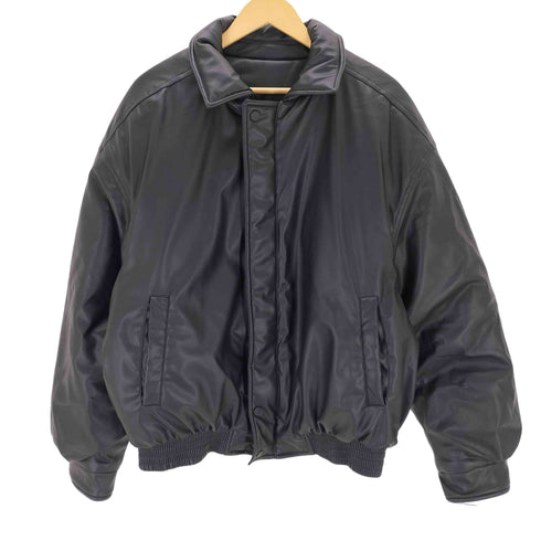 ザラ ZARA フェイクレザー キルティングジャケット メンズ import:M